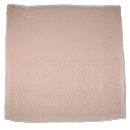 Louis Vuitton Silk Wool Monogram Denim Shawl Rose 2 of 5
