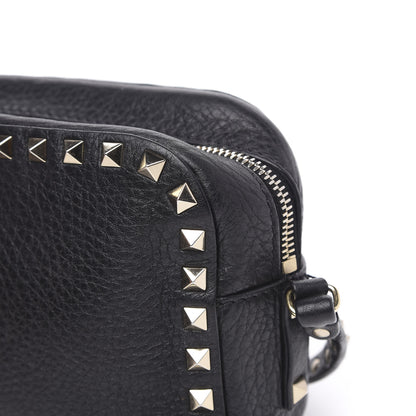 Valentino Garavani Pebbled Calfskin Rockstud Camera Crossbody Bag Black 14 of 14