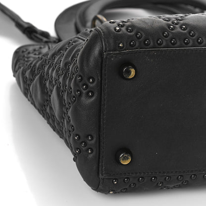 Christian Dior UItra Matte Calfskin Cannage Studded Medium Supple Lady Dior Black 7 of 10