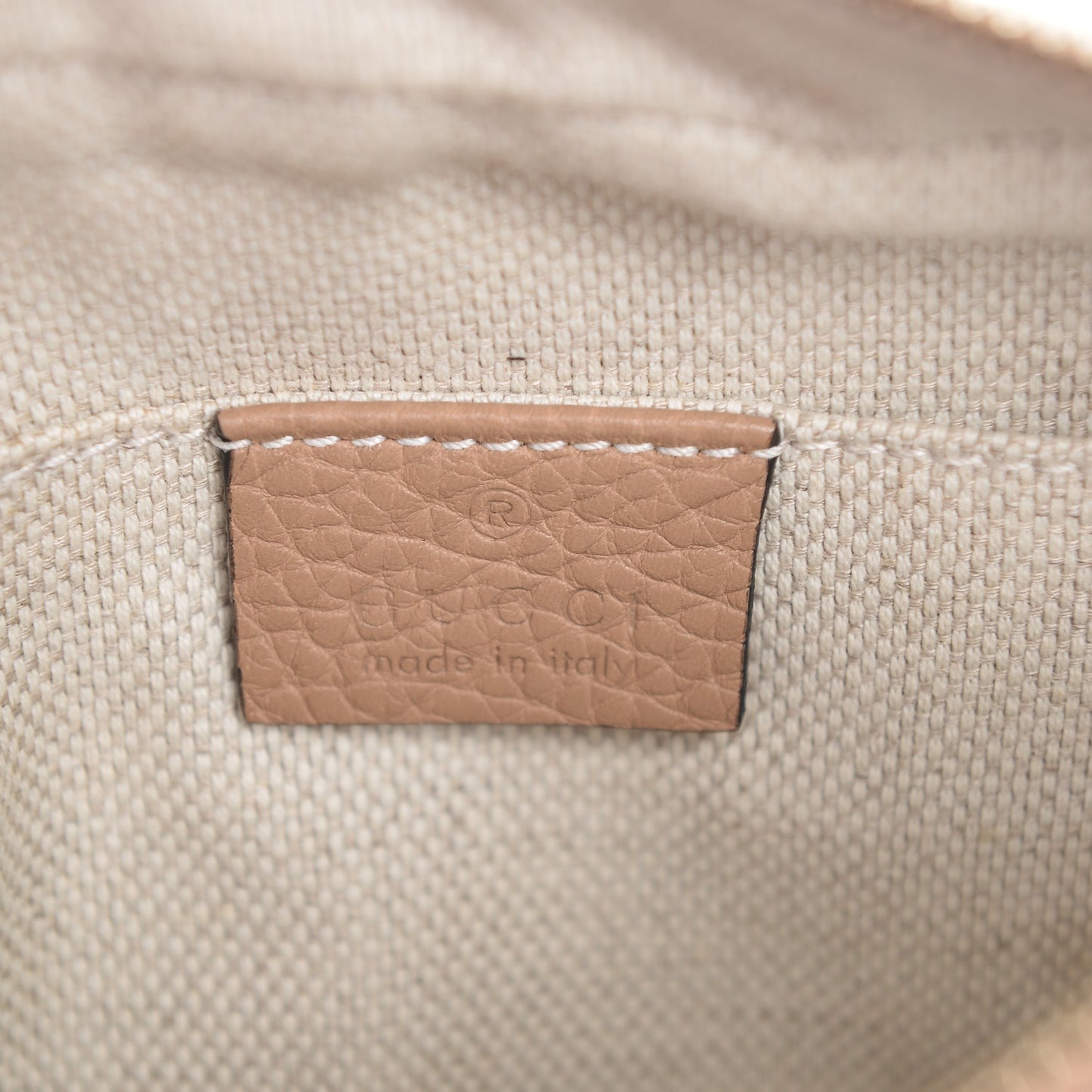 Pebbled Calfskin Small Soho Disco Bag Rose Beige