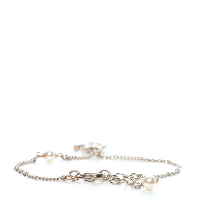 Chanel Pearl Crystal CC Bracelet Gold 3 of 5