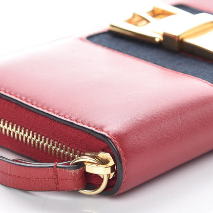 Gucci Calfskin Sylvie Zip Around Wallet Hibiscus Red 5 of 11