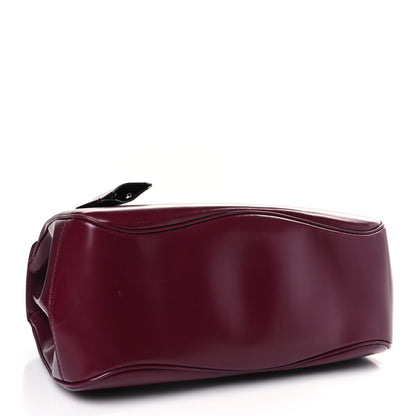 Gucci Regent Calfskin Medium Lady Lock Satchel Purple Wine 4 of 9