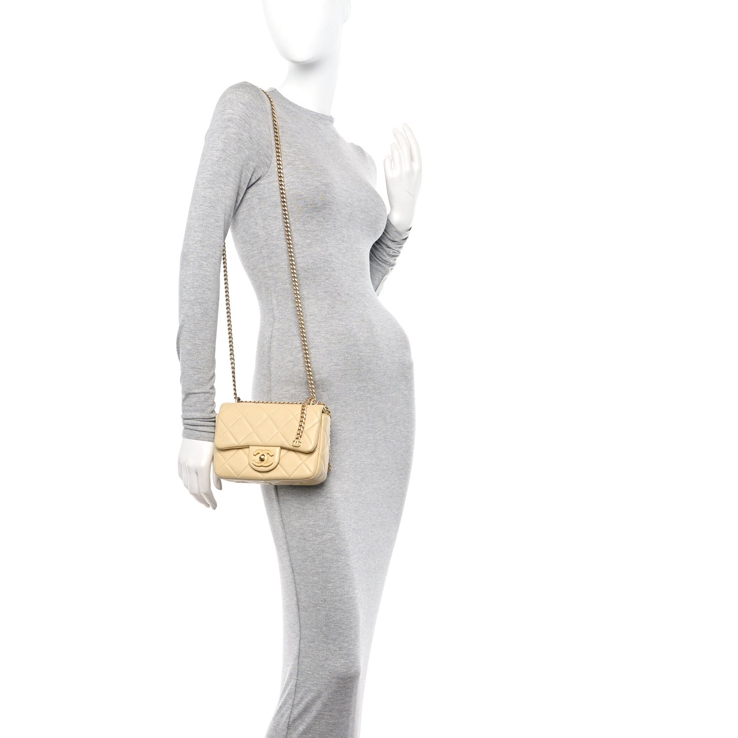 Lambskin Enamel Quilted Mini Pending CC Square Flap Yellow