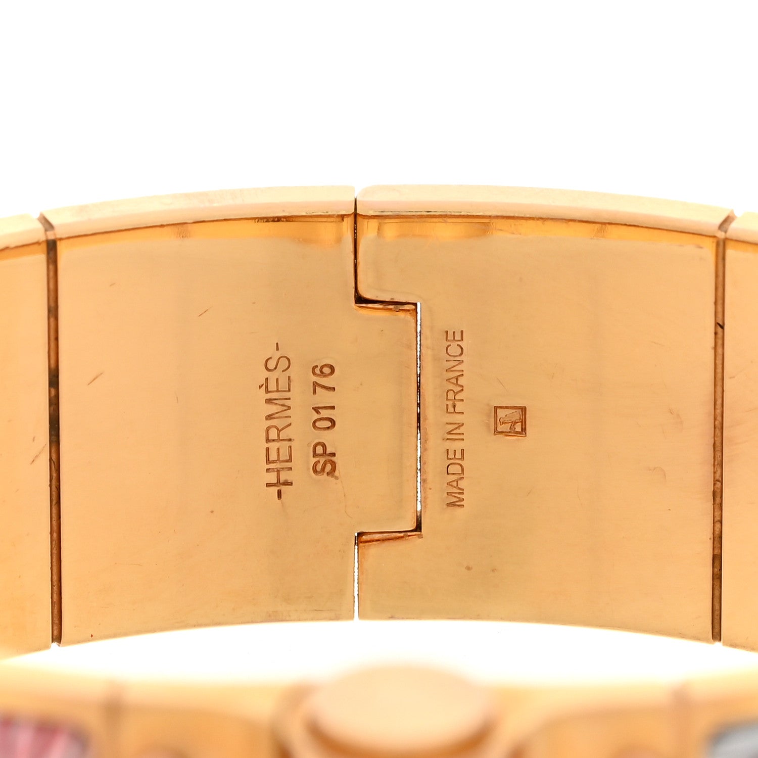 Hermes Enamel Printed Wide Charniere Savana Dance Hinged Bracelet GM Arts and Crafts 4 of 4