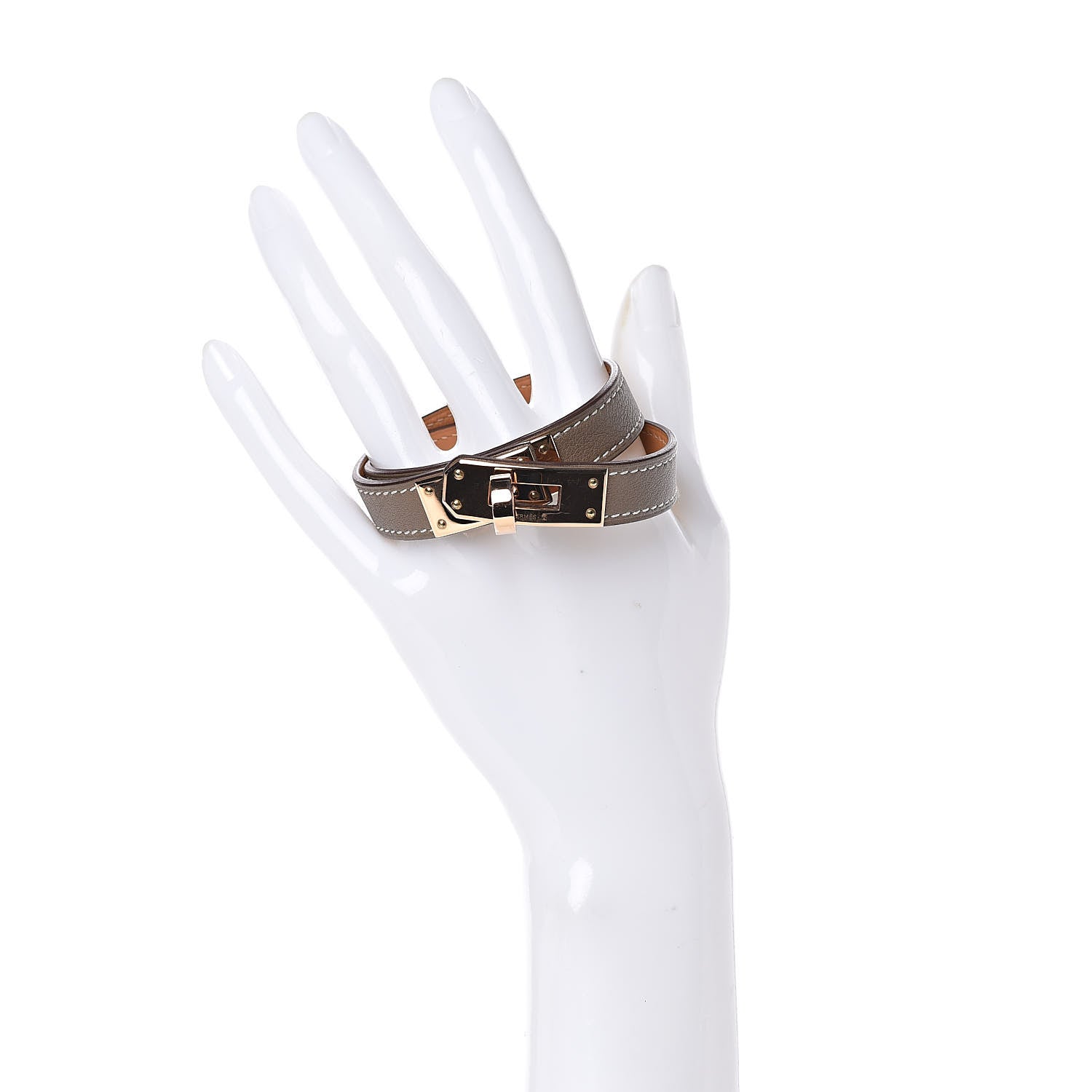 Hermes Swift Kelly Double Tour Bracelet T2 Etoupe 2 of 6