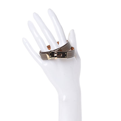 Hermes Swift Kelly Double Tour Bracelet T2 Etoupe 2 of 6