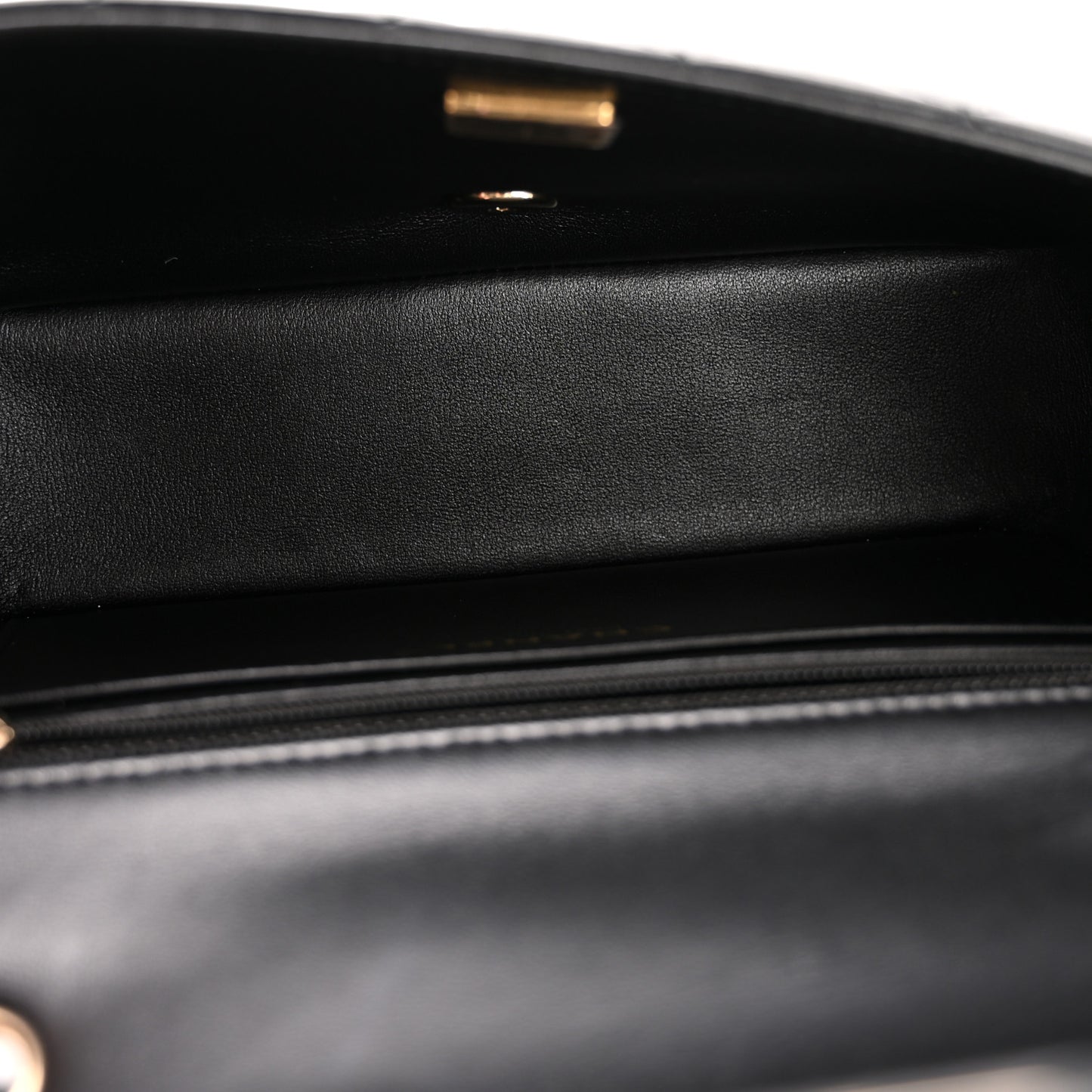 Lambskin Quilted Mini Rectangular Flap Black