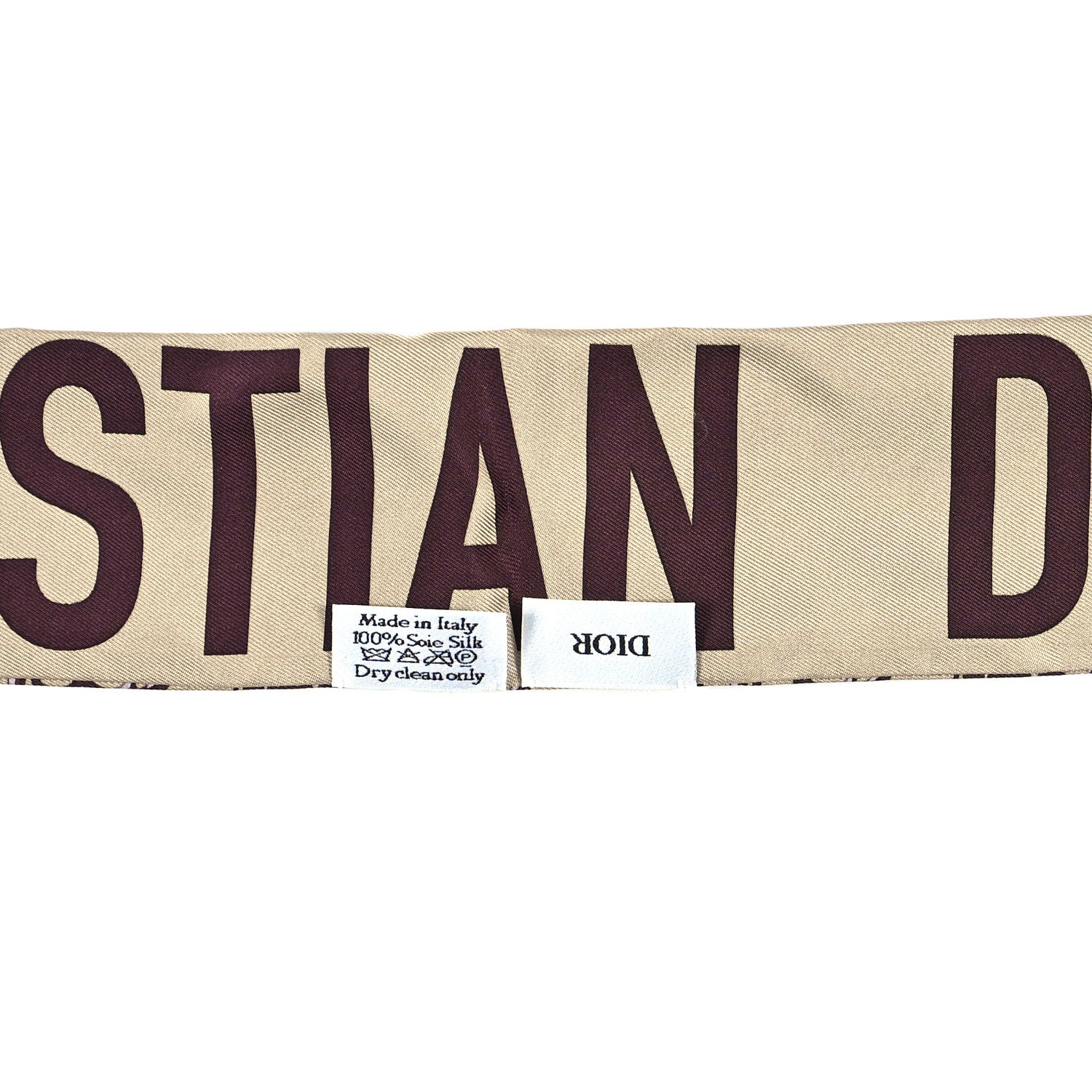 Christian Dior Silk Oblique Mitzah Scarf Bordeaux 3 of 3