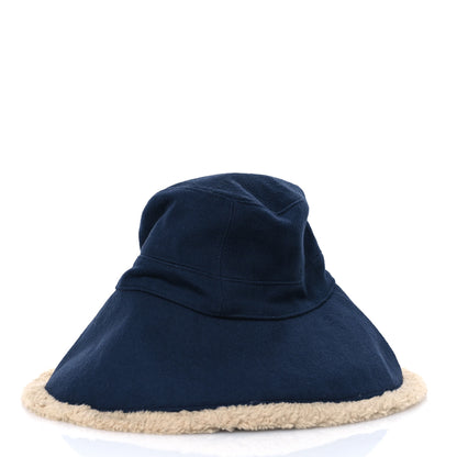 Gucci Wool Shearling GG Bucket Hat Navy 6 of 9