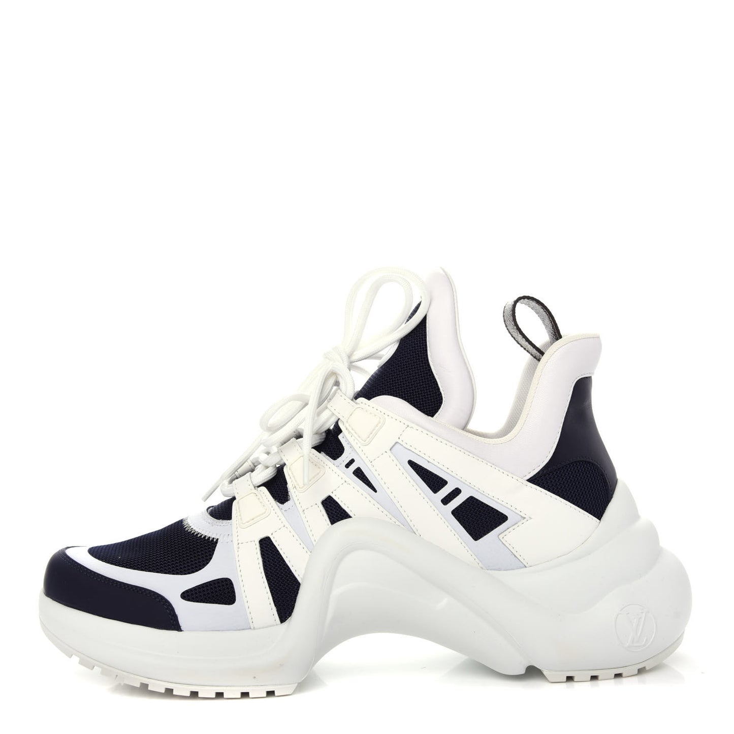 Calfskin Technical Nylon LV Archlight Sneakers 42 Marine