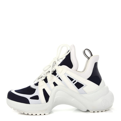 Louis Vuitton Calfskin Technical Nylon LV Archlight Sneakers 42 Marine 1 of 11