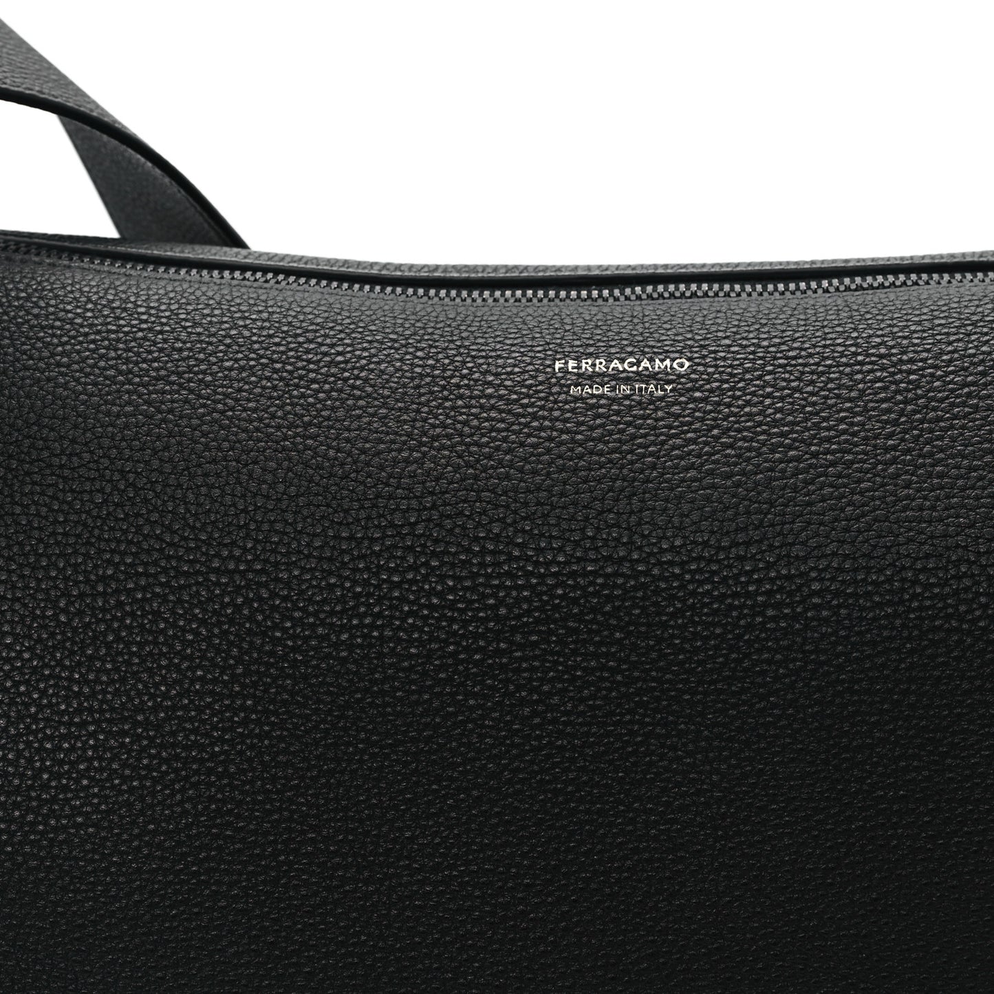 Calfskin Gancini Twins Slouchy Crossbody Bag Black