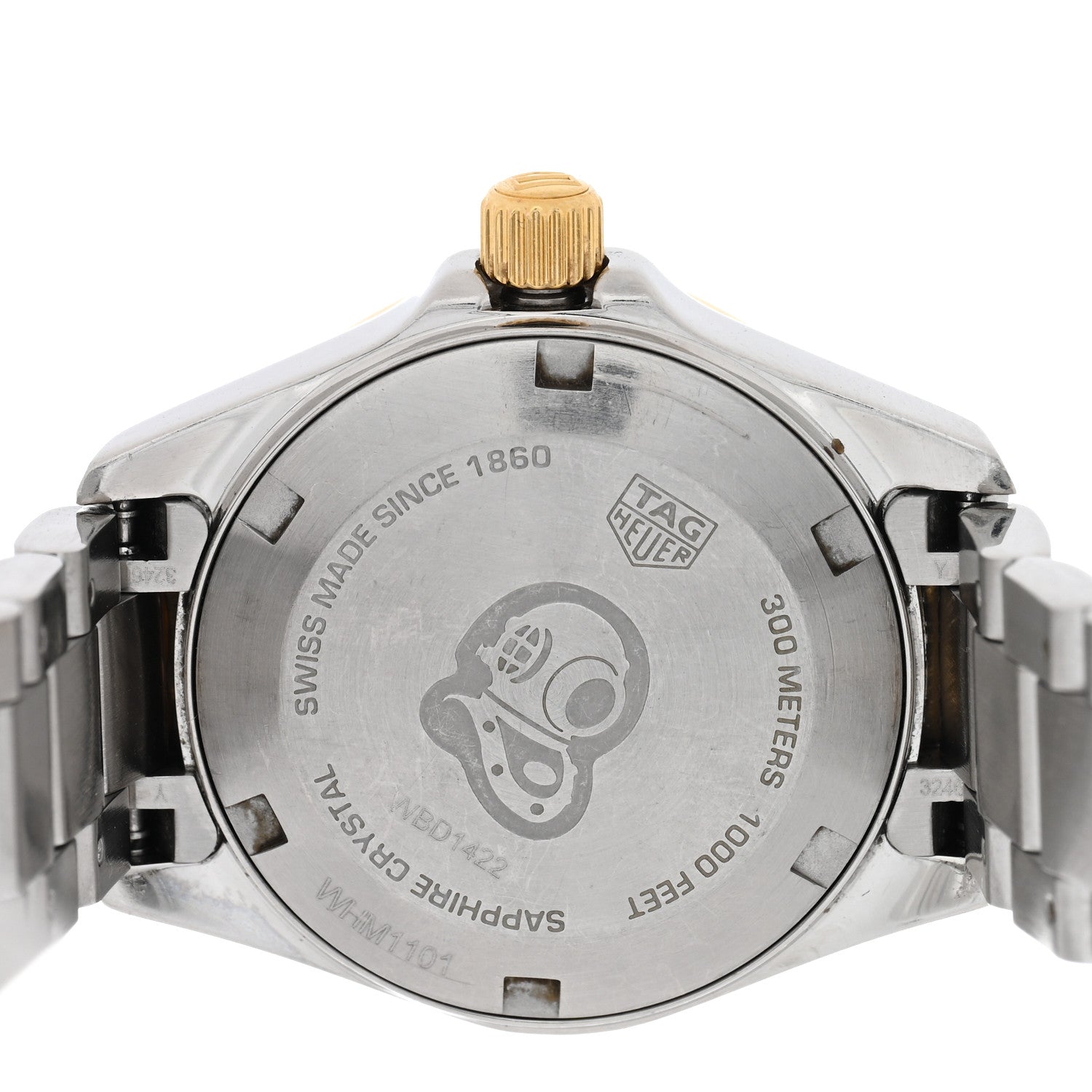 Tag Heuer Stainless Steel 18K Yellow Gold Diamond Mother of Pearl 27mm Aquaracer Lady Quartz Watch WBD1422 4 of 5