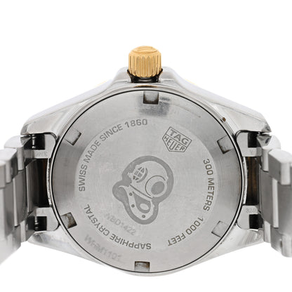 Tag Heuer Stainless Steel 18K Yellow Gold Diamond Mother of Pearl 27mm Aquaracer Lady Quartz Watch WBD1422 4 of 5