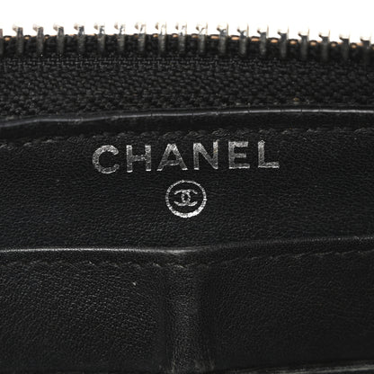 Chanel Patent Quilted Large Gusset Zip Around Wallet Black Black 6 of 13