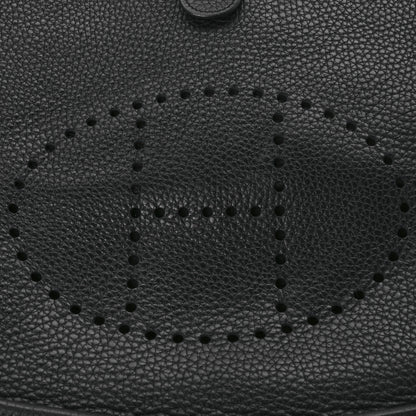 Hermes Taurillon Clemence Evelyne PM Black 7 of 8