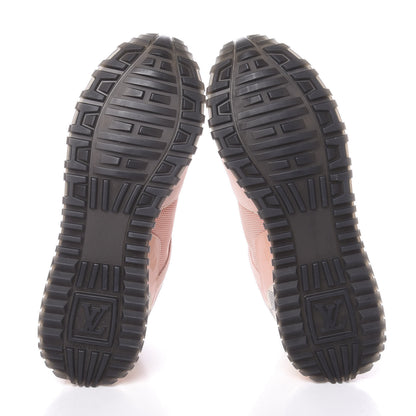 Louis Vuitton Suede Damier Azur Run Away Sneakers 37.5 Pink 5 of 9