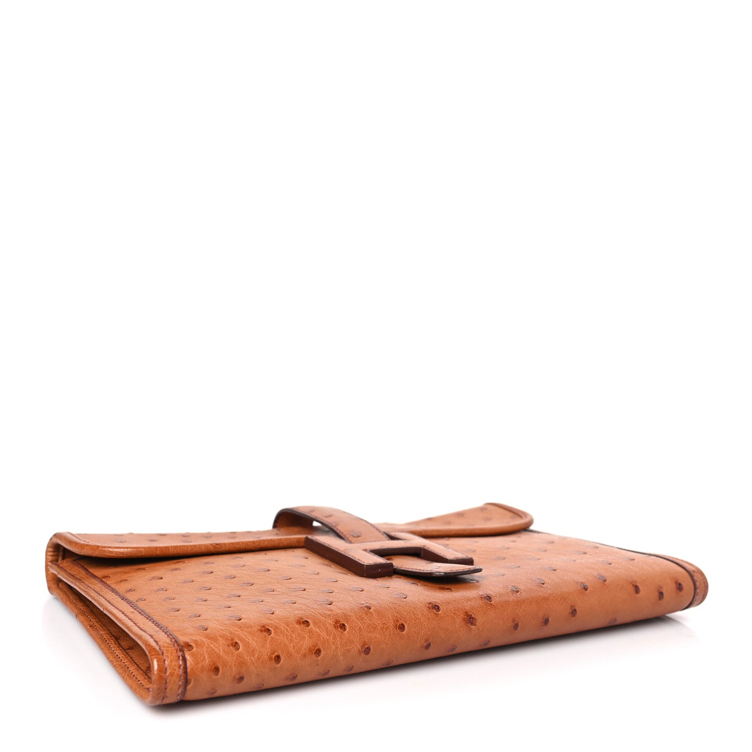 Hermes Ostrich Jige PM Clutch Cognac 1356160 – FASHIONPHILE
