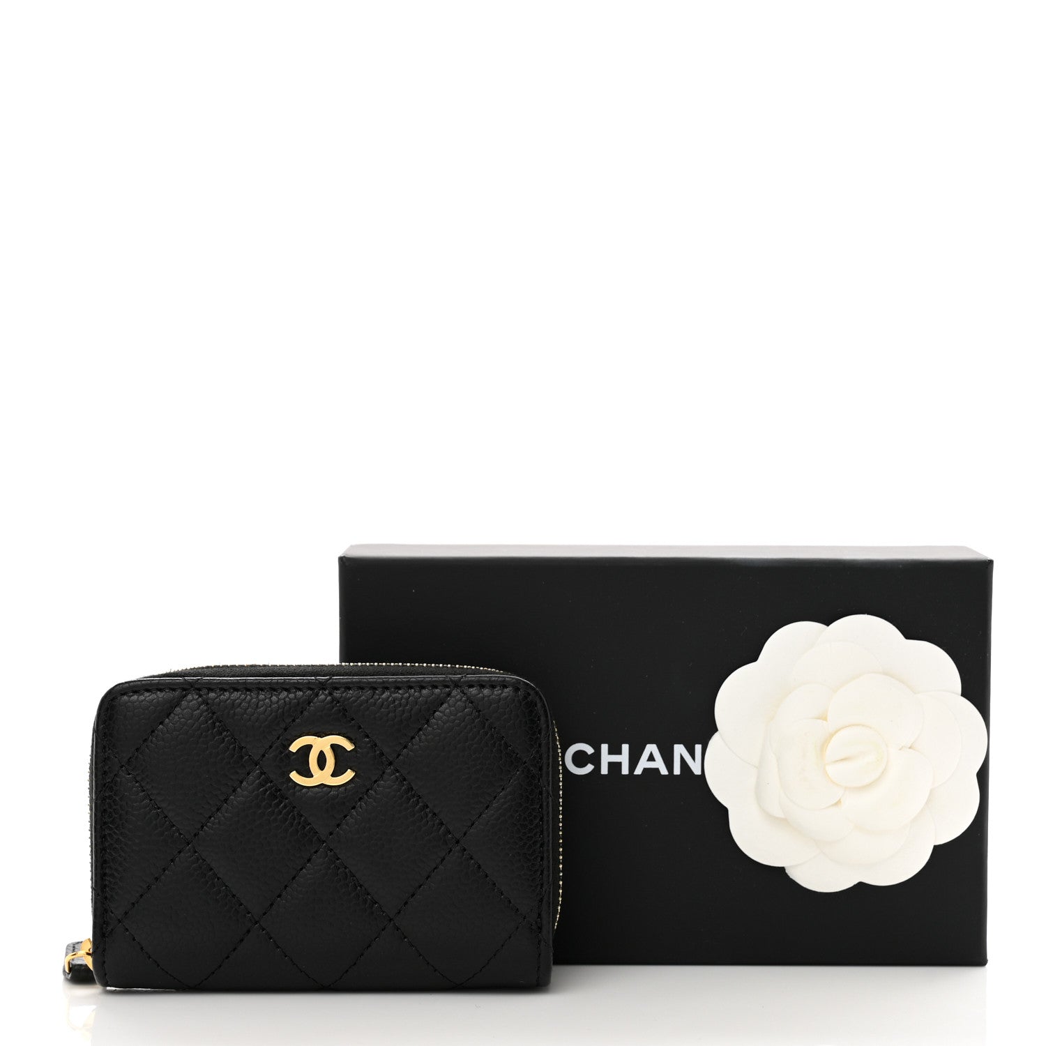 Chanel Caviar Quilted Zip Coin Purse Black 8 of 8