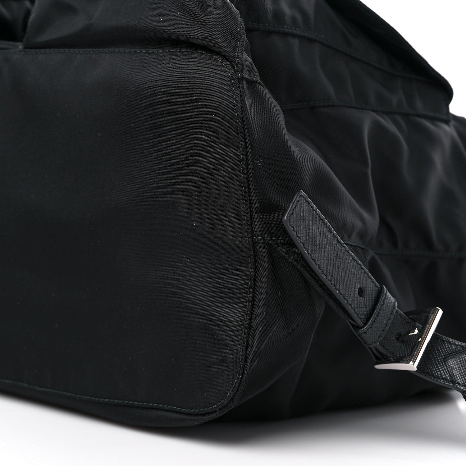 Prada Nylon Vela Saffiano Medium Backpack Black 8 of 8