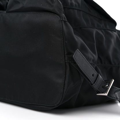 Prada Nylon Vela Saffiano Medium Backpack Black 8 of 8
