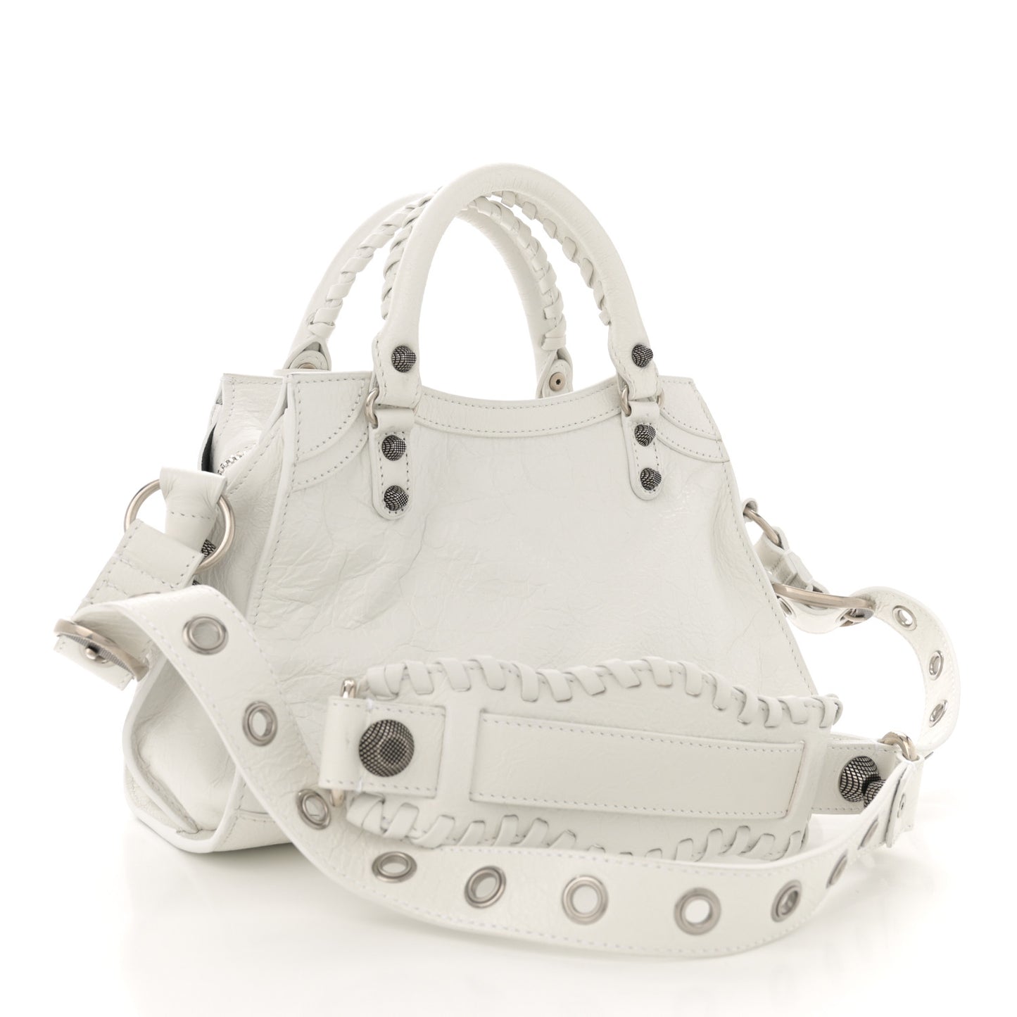 Agneau Arena Neo Cagole Handbag XS Optic White