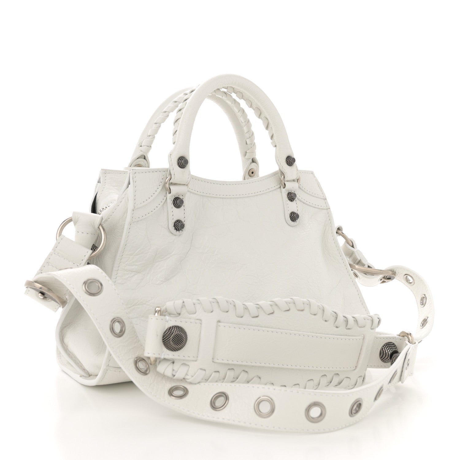 Balenciaga Agneau Arena Neo Cagole Handbag XS Optic White 4 of 13