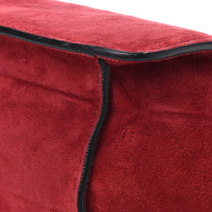 Valentino Garavani Suede Panther Shoulder Bag Red 12 of 17