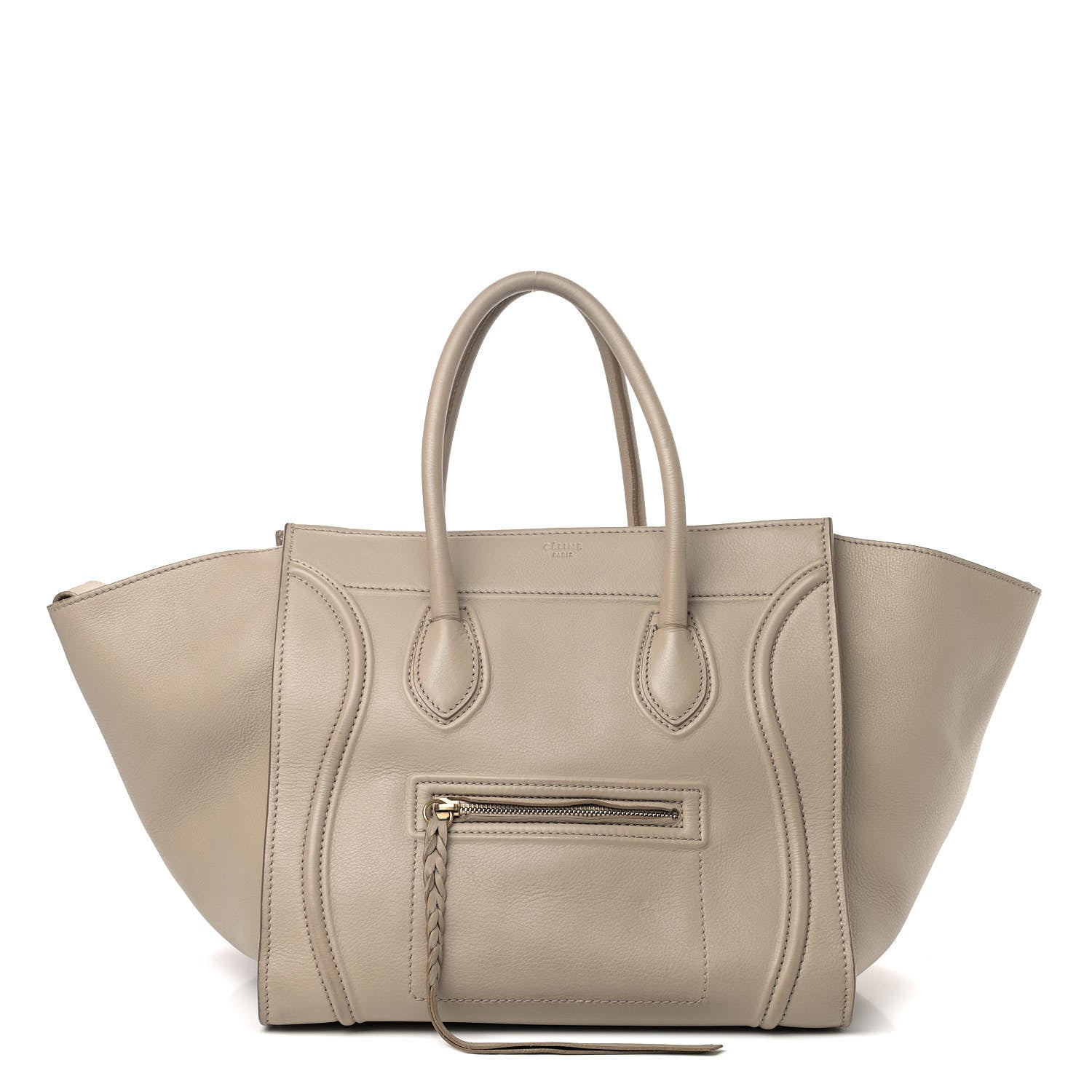 Celine Supple Calfskin Medium Phantom Luggage Beige 1 of 11