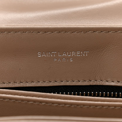 Saint Laurent Calfskin Y Quilted Monogram Toy Loulou Crossbody Bag Latte 6 of 11