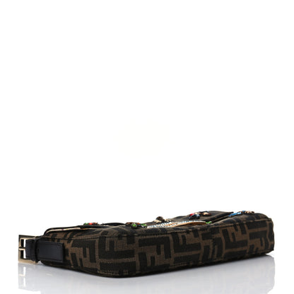 Fendi Zucca Crystal Embellished Baguette Tobacco 3 of 9