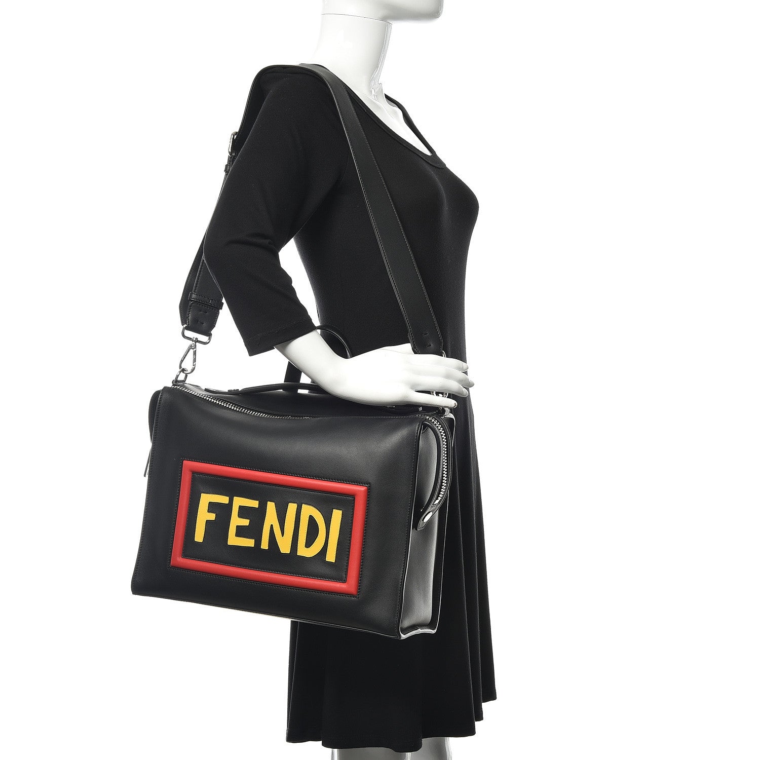 Fendi Vitello Grace Vocabulary Lui Urban Briefcase Black 2 of 11