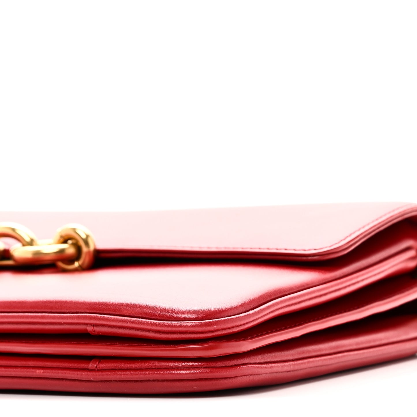 Smooth Calfskin Le Maillon Satchel Rouge Eros