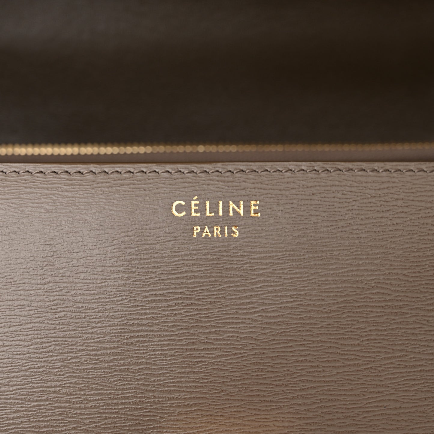 Liege Calfskin Medium Classic Box Flap Bag Taupe