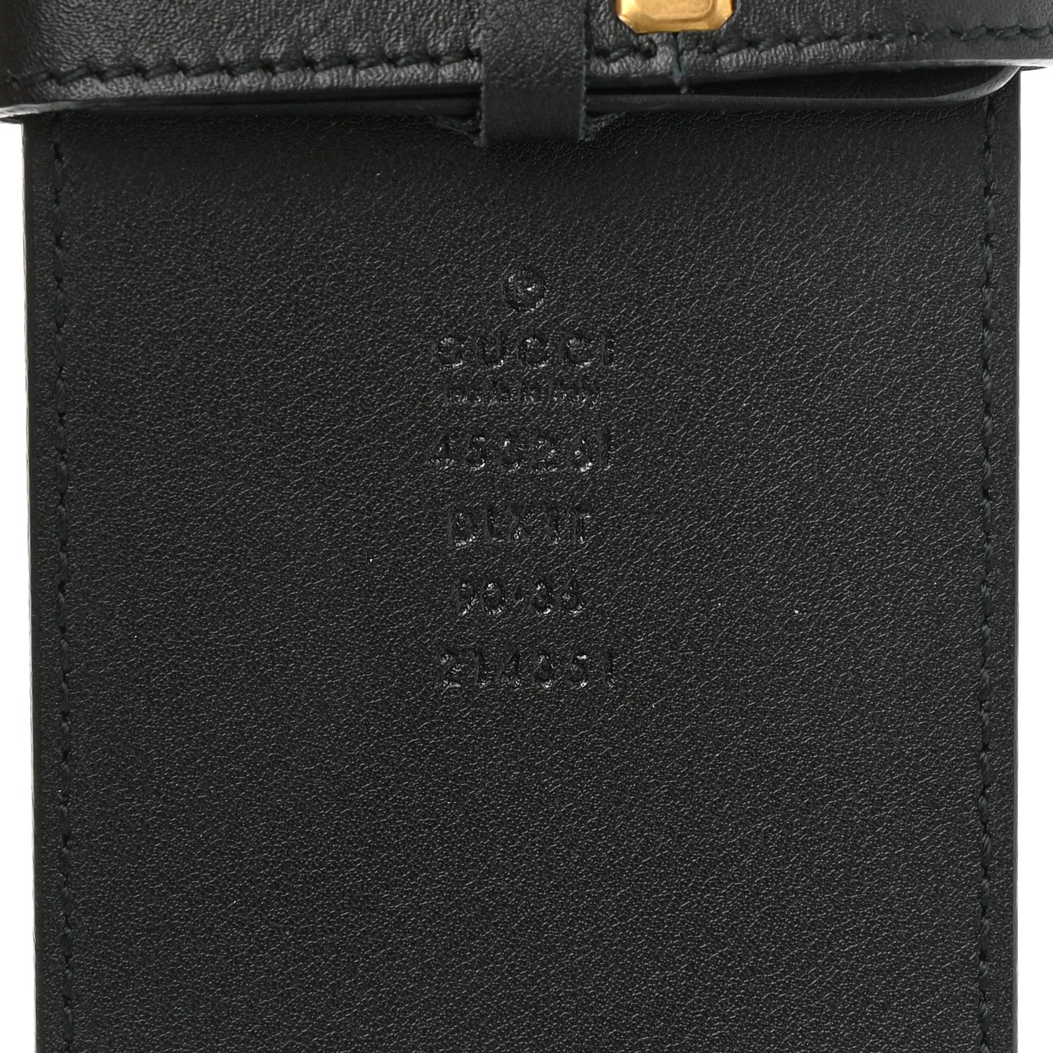 Gucci Moon Calfskin Pearl Double G 70mm Belt 90 36 Black Cream 3 of 4