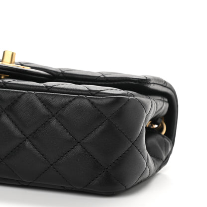 Chanel Lambskin Quilted Mini Rectangular Pearl Crush Flap Black 9 of 11