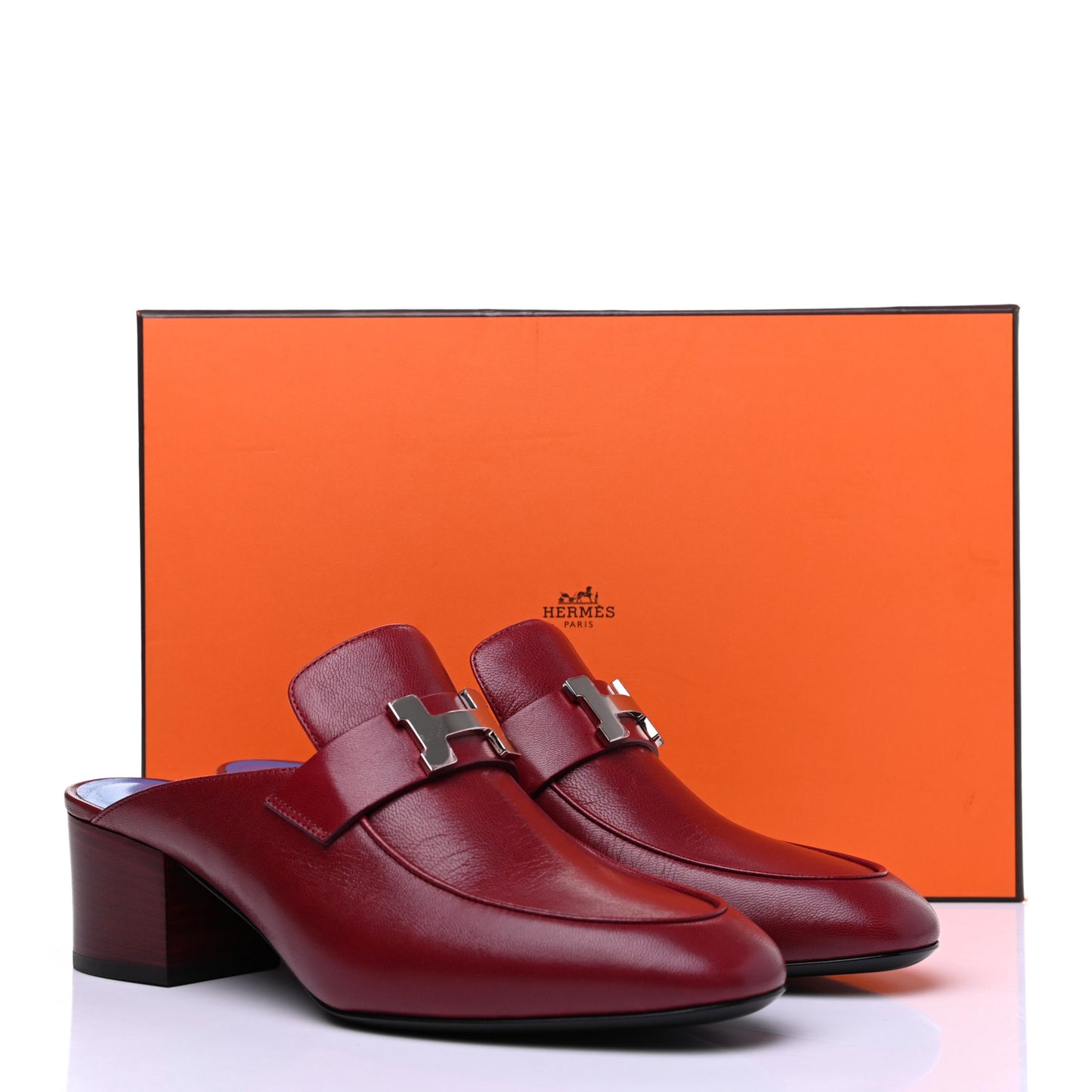 Goatskin Paradis Mules 37.5 Carmin