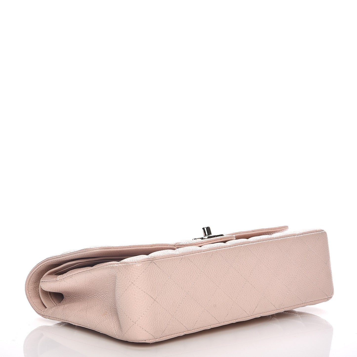 Caviar Quilted Medium Double Flap Pink
