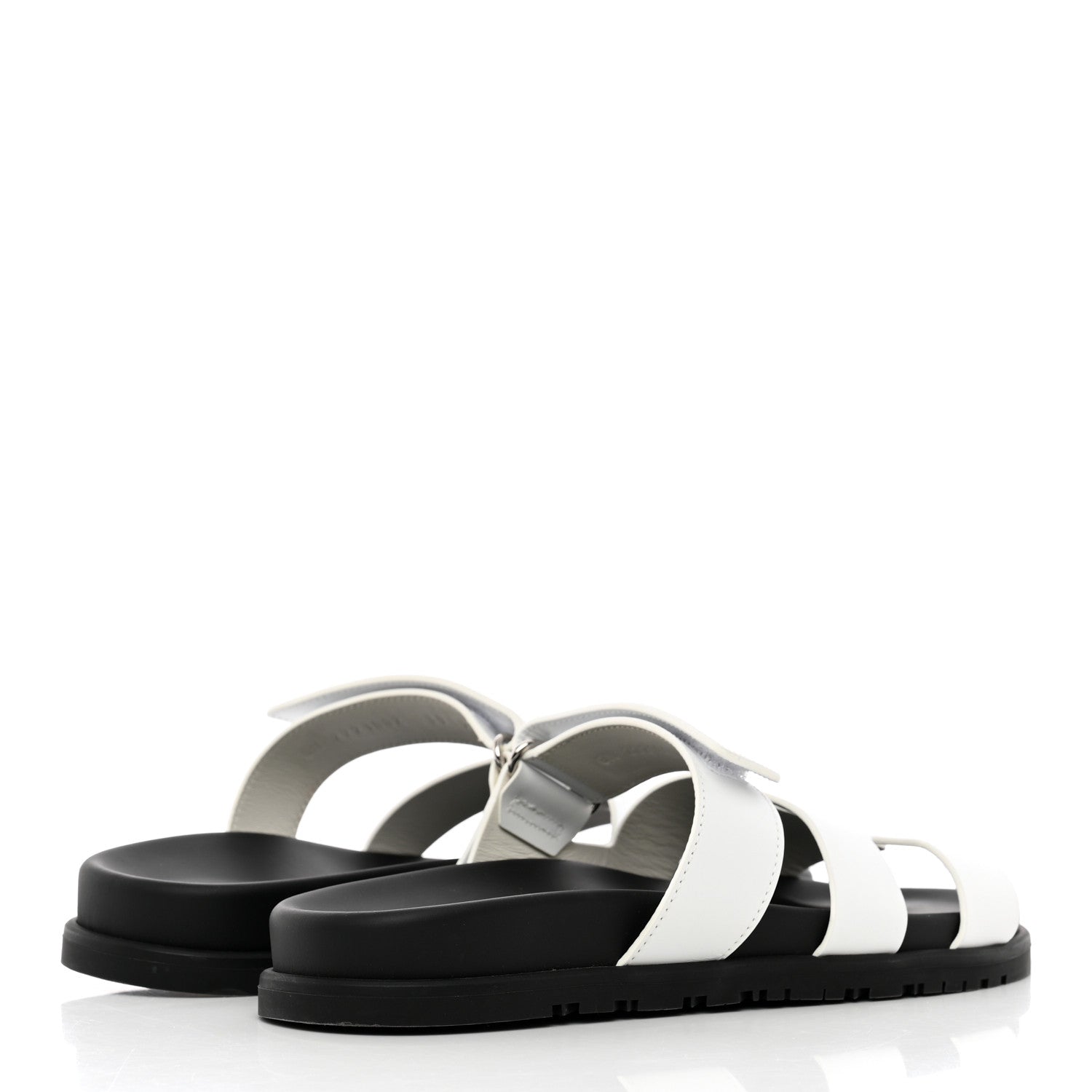 Hermes Calfskin Womens Chypre Sandals 39 White 4 of 15