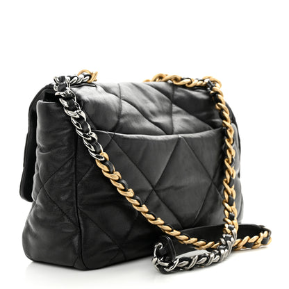 Chanel Lambskin Quilted Large Chanel 19 Flap Black 3 of 16