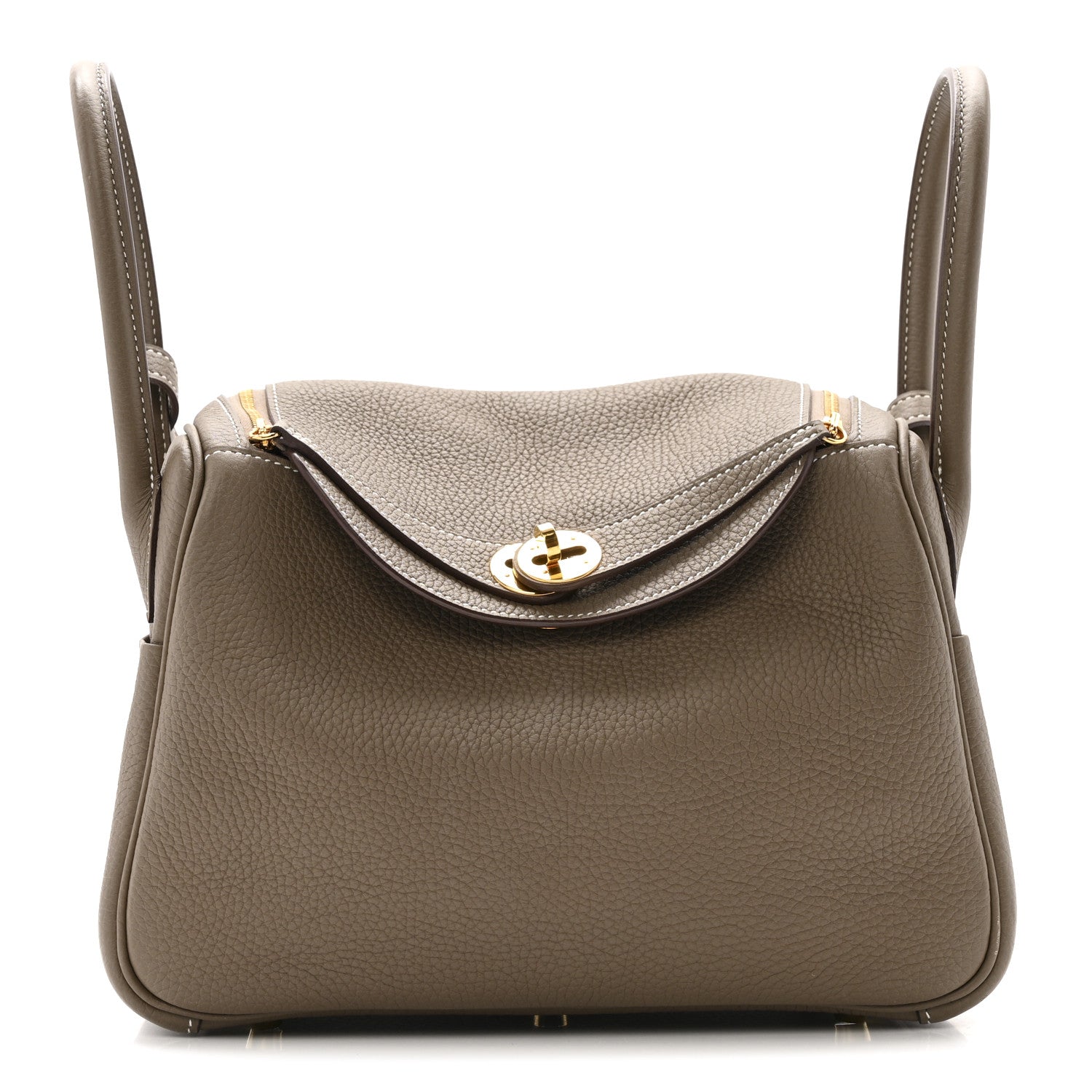 Hermes Taurillon Clemence Lindy 26 Etoupe 1 of 15