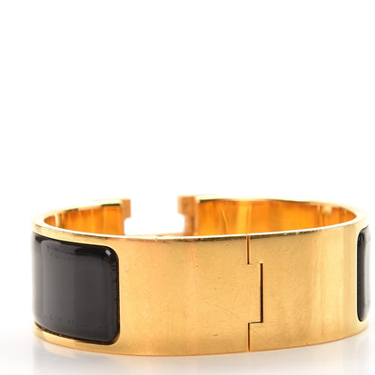 Hermes Enamel Wide Clic Clac H Bracelet PM Black 6 of 6