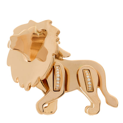 Tiffany 18K Rose Gold Diamond Save the Wild Lion Brooch 1 of 4