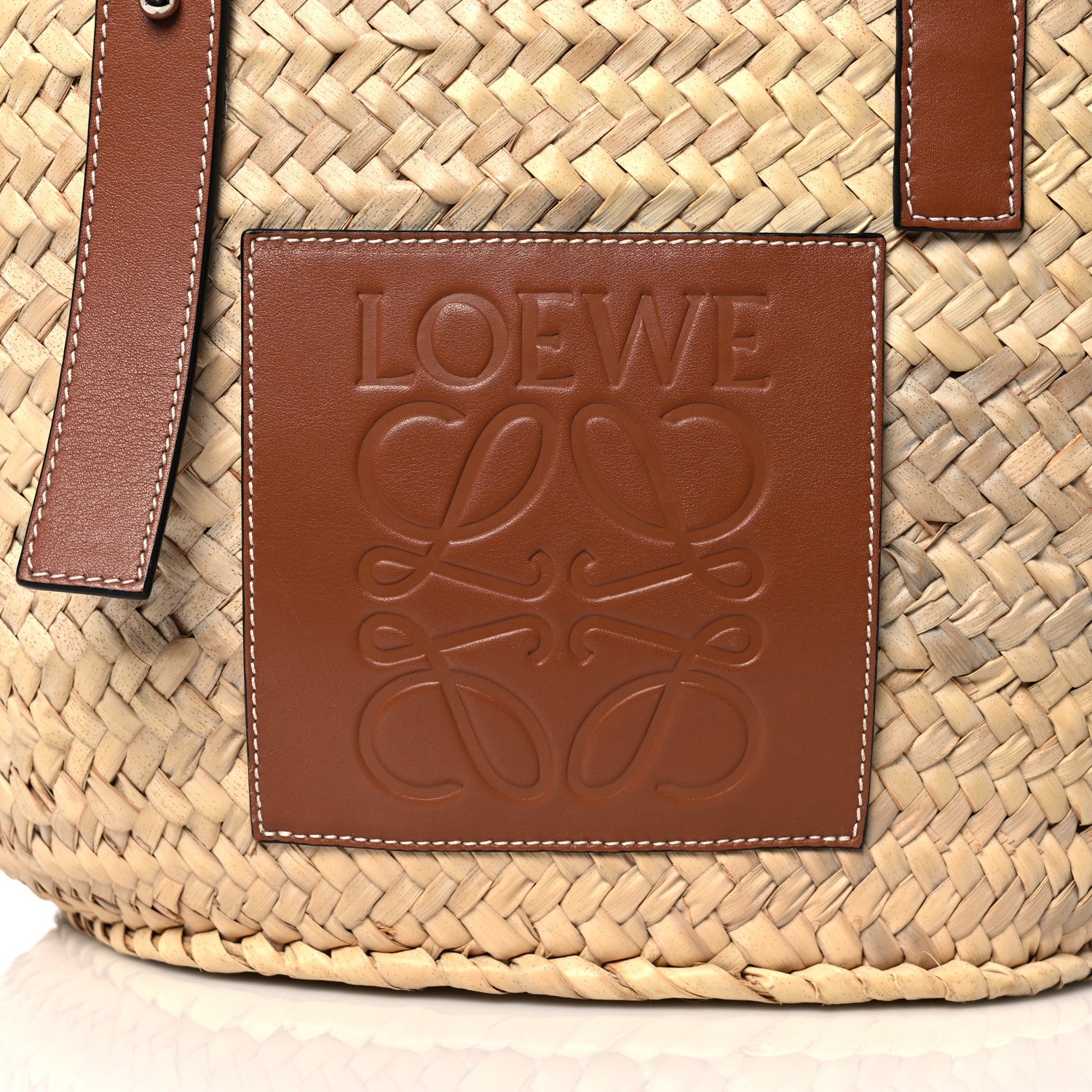 Loewe Raffia Basket Tote Bag Natural Tan 7 of 11