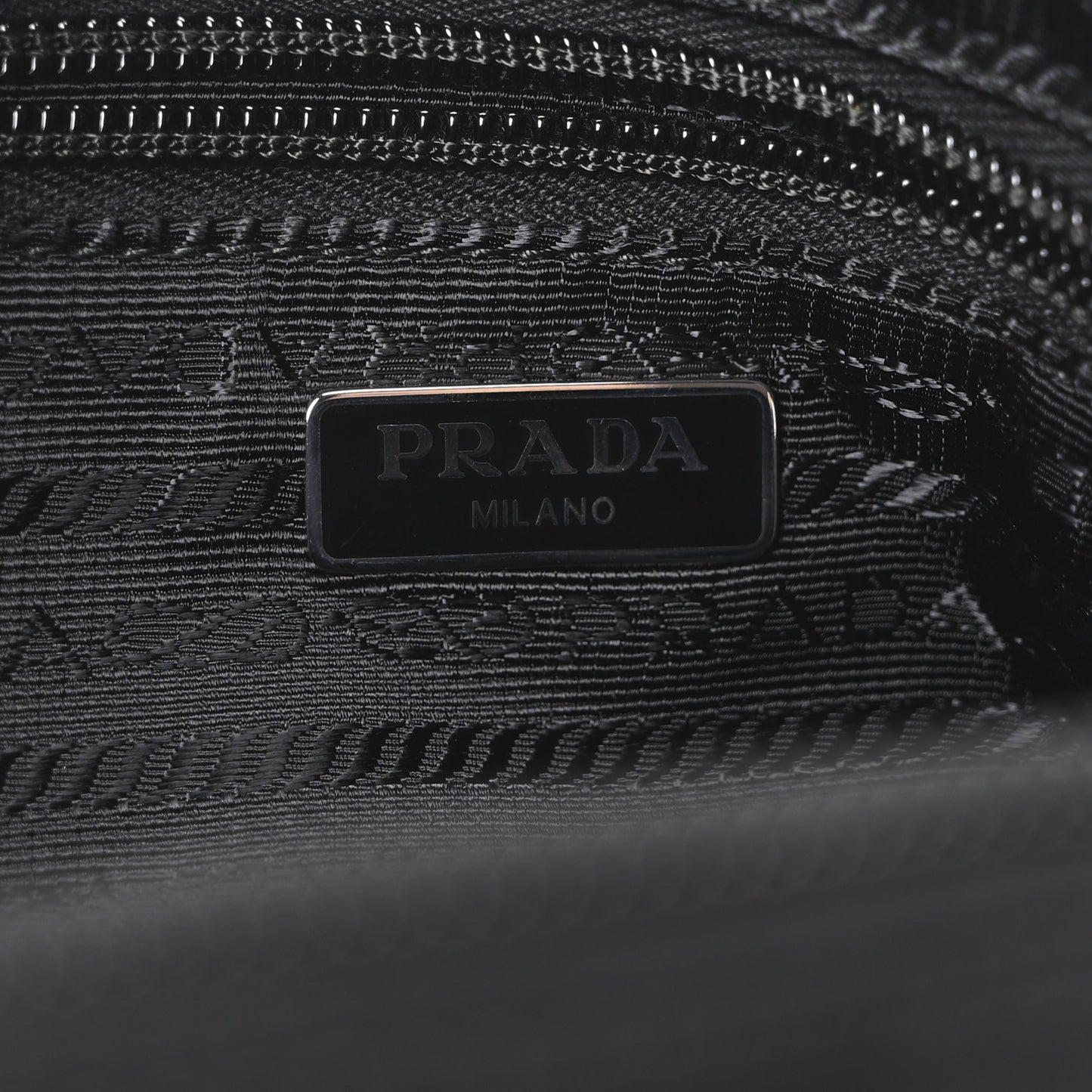 Re-Nylon Vela Saffiano Wristlet Black