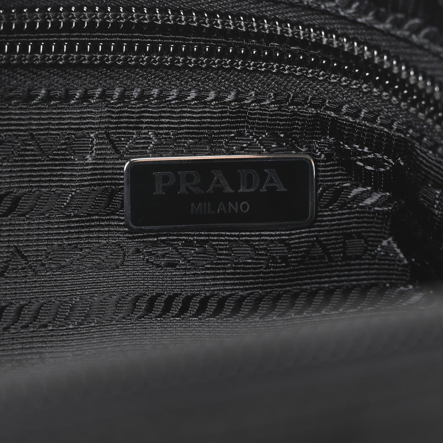 Prada Re-Nylon Vela Saffiano Wristlet Black 6 of 10