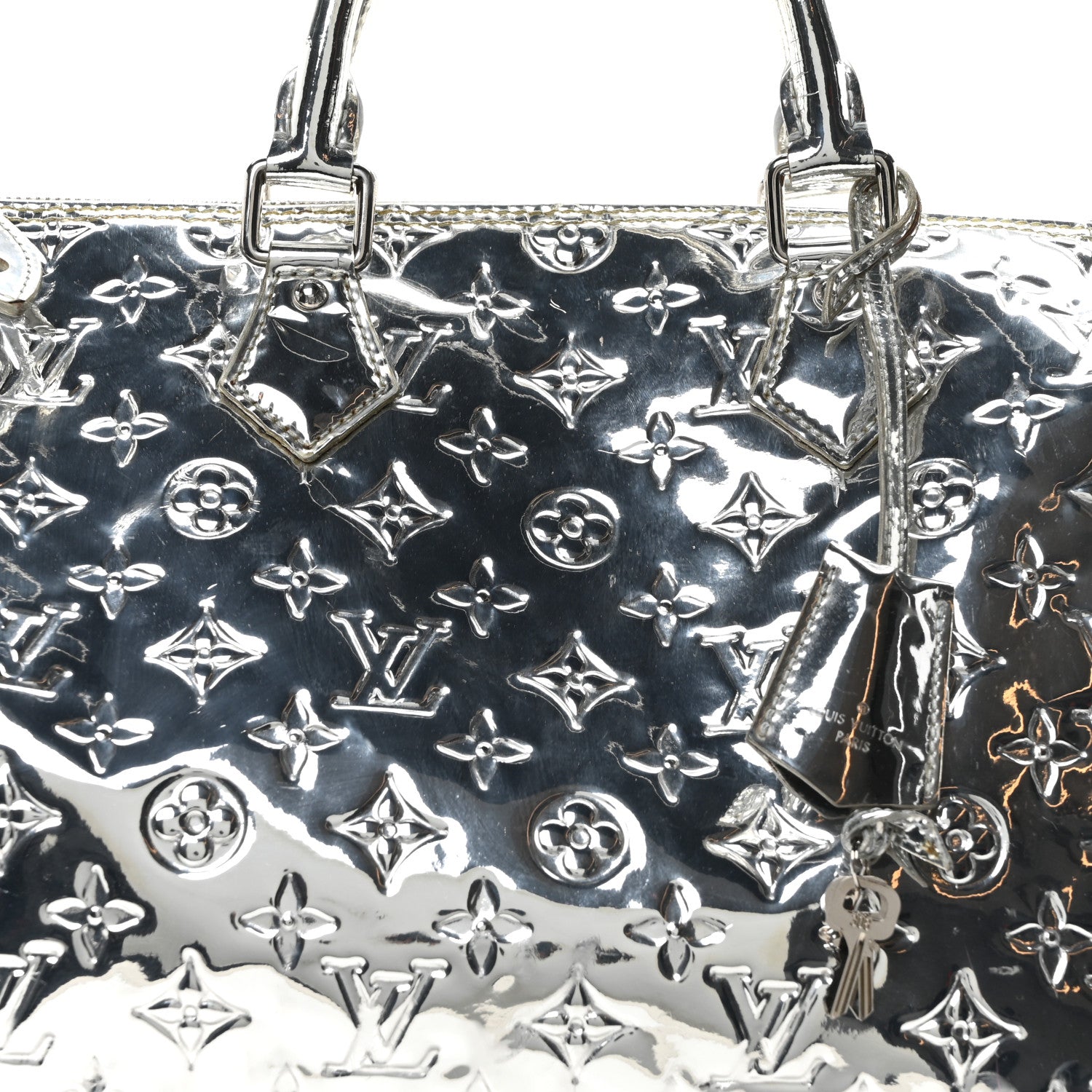 Louis Vuitton Monogram Miroir Speedy 35 Silver 7 of 9
