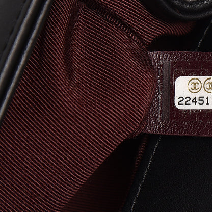 Chanel Caviar Suede Calfskin Chevron Medium Boy Flap Black 7 of 9