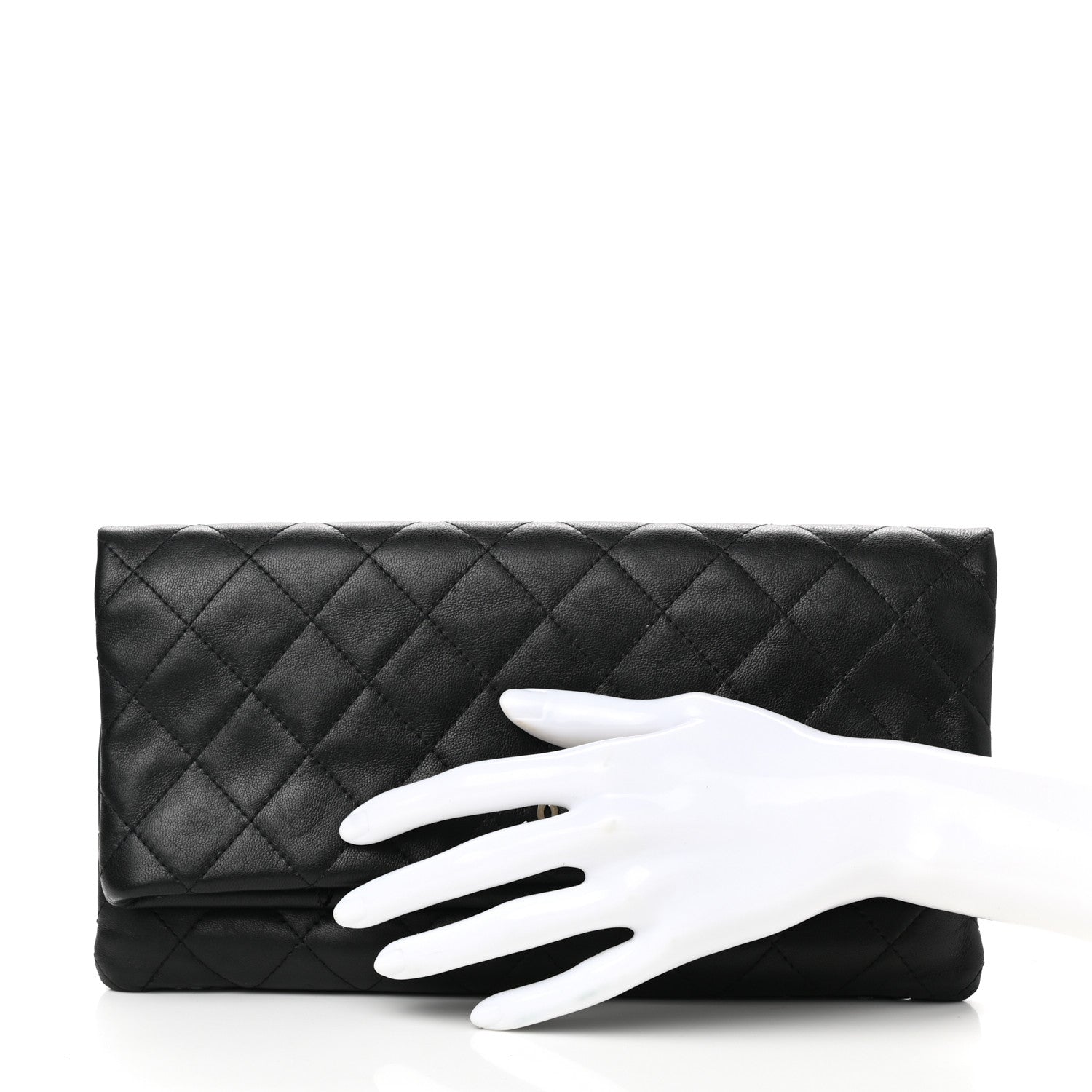 Chanel Lambskin Quilted CC Beauty Clutch Black 3 of 11